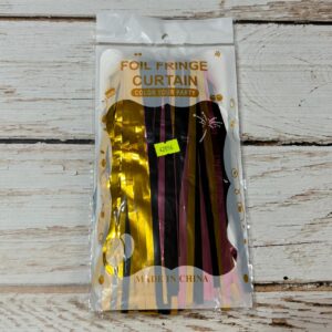 Cortinas Metalizada Tricolor  Negra/Dorada/Rosa  IMP. 42096