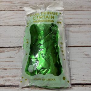 Cortinas Metalizada con Ondas Verde IMP. 38355