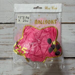 Globos De Latex Perlados Rosa  x 25 unid. IMP. 38368