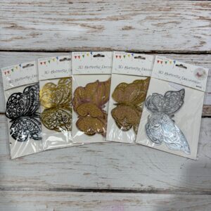 ADORNO MARIPOSA GIBREADA DOBLE  X 6 Unid. IMP. 42988