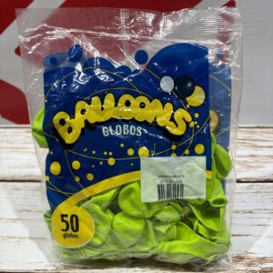 Globos  Látex Verde Claro  X 50 Unid. BALLONS 38972