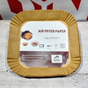 Molde Papel Para Freidora de Aire  cuadrado 20x20 cm. AIR FRIYER C.A.