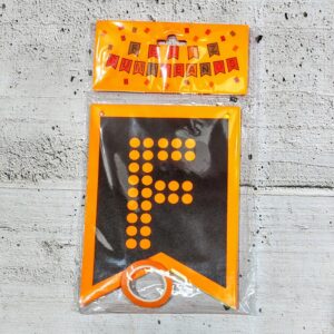 BANDERIN FELIZ CUMPLEAÑOS FLUOR CON PUNTOS IMP 45077