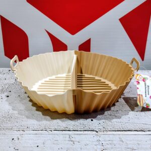 MOLDE SILICONA REDONDO CON ONDAS 20X5CM FREIDORA DE AIRE C/DIVISION IMP 46432