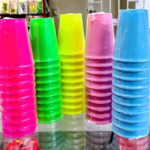 Vasos Plástico Reforzado x10 unid. Colores Varios