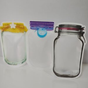 Bolsa Hermética Tipo Ziploc - Diseño de Frascos de 10X15 cm. IMP. 52405