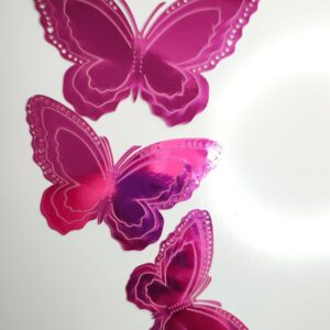 Adorno Mariposa Metalizado  X 6 Unid.  Plata Modelos Surtidos  IMP. 52285