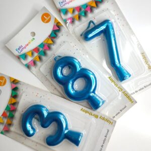 VELA NUMERO 8  CELESTE