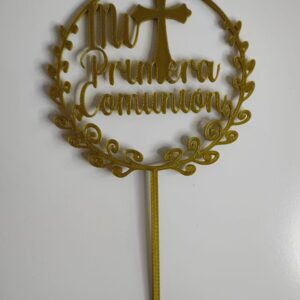 Topper Mi Primera Comunion con Cruz
