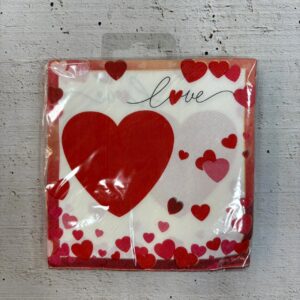 Servilletas Love con Corazones x 20 Unid. 57229 C.A.