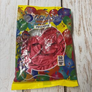 Globos  Látex Rojo PERLADO  X 50 Unid. GLOBOLANDIA  57720