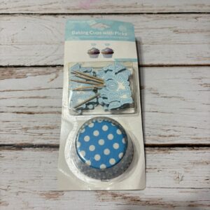 Kit de Decoración 24 Piezas Para Cupcake Celeste - IMP. 60266