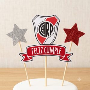 Adorno Feliz Cumple 3D River Plate Estrellas C.A. 71859