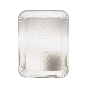 Pack x 10 Bandeja Plateada N° 1 13x16 Cm.