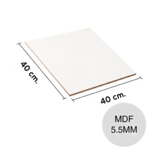 Base MDF Reforzada Blanco de 5,5 mm 40x40 Cm.