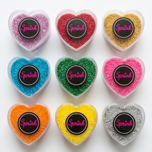 Brillantina Glitter Comestible Corazón Sprink x 20 Grs. 75100