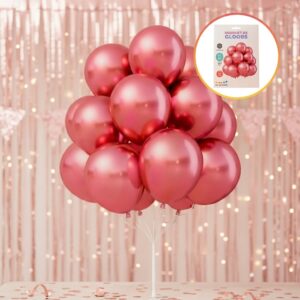 SET 10 GLOBOS LATEX CHROME 10 PULG 1.8 G ROSA 76454