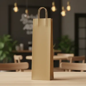 Bolsa Kraft con Manijas 12x36x8 cm.