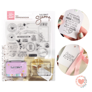 Set Emprendedor  Incluye 20 Sellos + Almohadilla p/sellos + Base Acrílica 29138