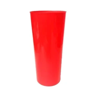 Vasos Trago Largo Flexible Rojo x 10 Unid.
